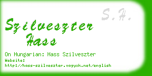 szilveszter hass business card